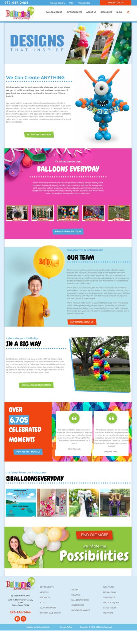 Balloons Everyday Webpage