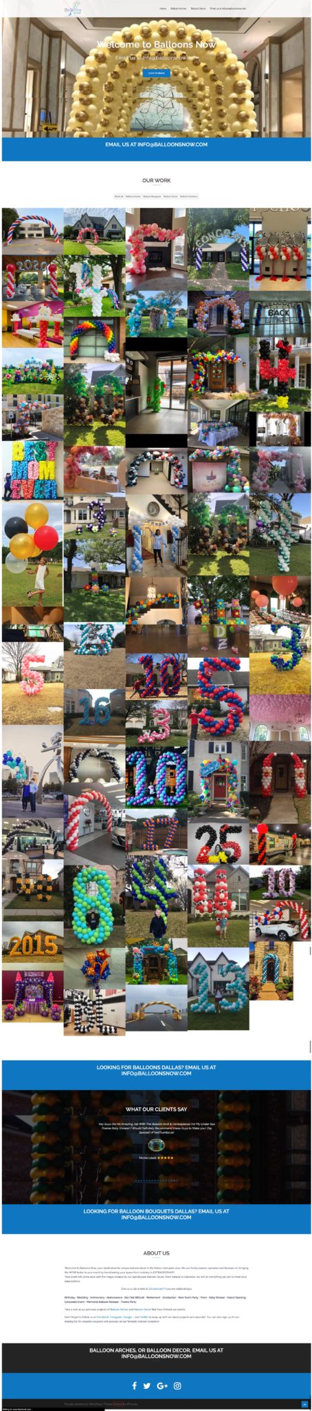 Balloons Now Webpage